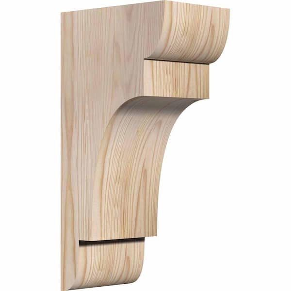 Ekena Millwork 5-1/2 in. x 8 in. x 16 in. Douglas Fir New Brighton Smooth Corbel