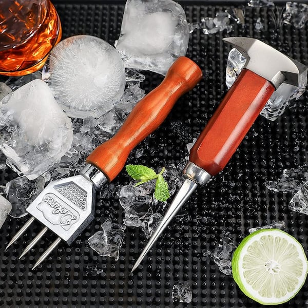 Wudkey 2-Piece Ice Picks, 7.24/6.8 in. Stainless Steel Ice Chipper