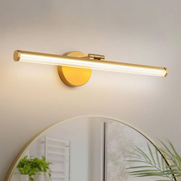 Gearld 22 in. Modern Gold Linear Adjustable LED Bathroom Vanity Light Bar