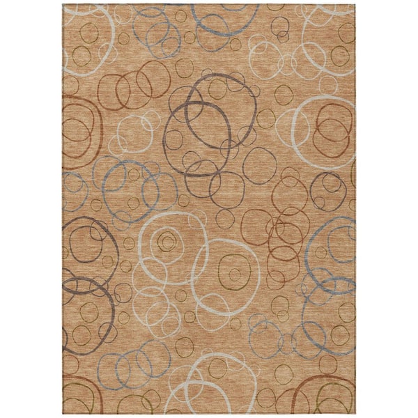 Chantille Machine Washable Indoor/Outdoor Abstract ACN2408 Copper 10 ft. x 14 ft. Area Rug