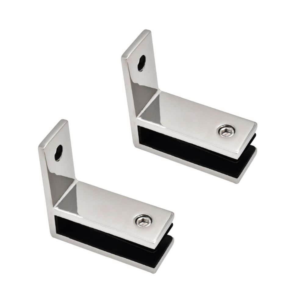 Glass Railing Clamp Stainless Steel 90° F Shape Clamps for Home Park Mall Swimming Pool Glass Clamp, Silver (2-Pack) price history on PriceWatchPro