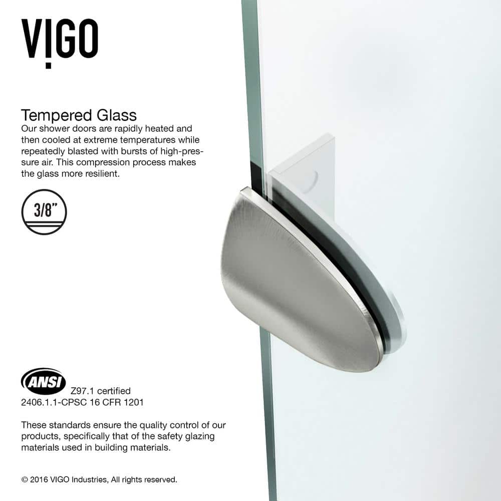 Verona 42" Clear Glass Frameless Neo-Angle Shower Enclosure