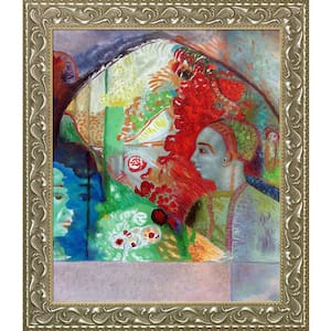 The Dream - OR by Odilon Redon Rococo Silver Framed Abstract Oil Painting Art Print 25.5 in. x 29.5 in.