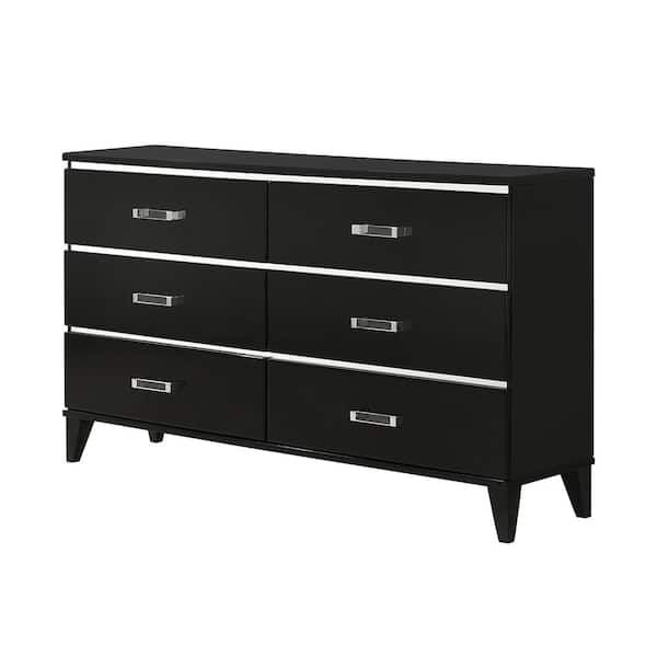 Acme Furniture Chelsie 6-Drawer Black Dresser