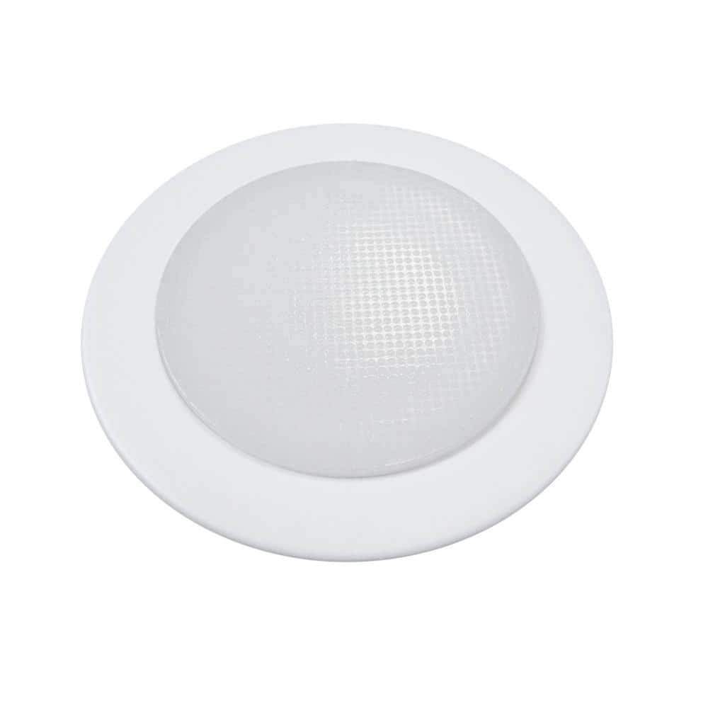 5'' White Satin Glass Recessed Shower Trim Kit