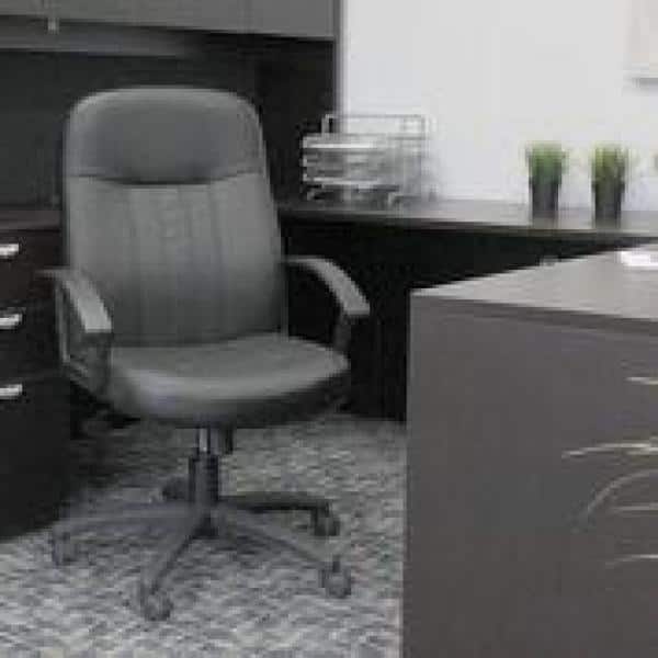 Black Leather High Back Ergonomic Executive Swivel Chair