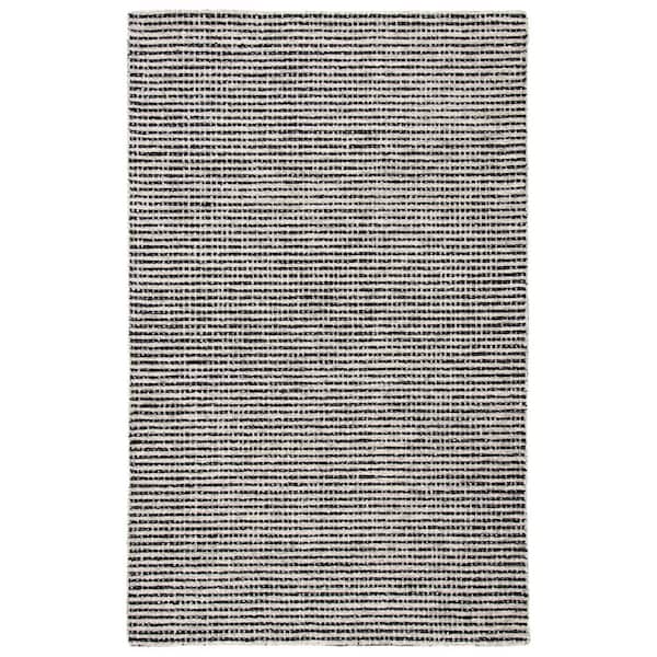 SAFAVIEH Abstract Black/Ivory 4 ft. x 6 ft. Striped Area Rug