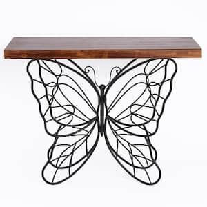 40.6 in. Butterfly Natural Entryway and Sofa Accent Table
