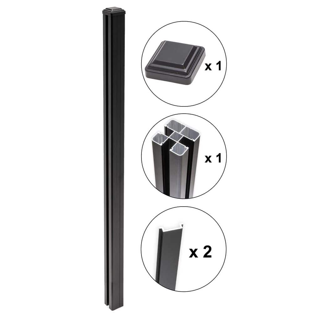 Composite Fence Series 3.15 in. x 3.15 in. x 96.06 in. Aluminum In-Ground Gate Post price history on PriceWatchPro