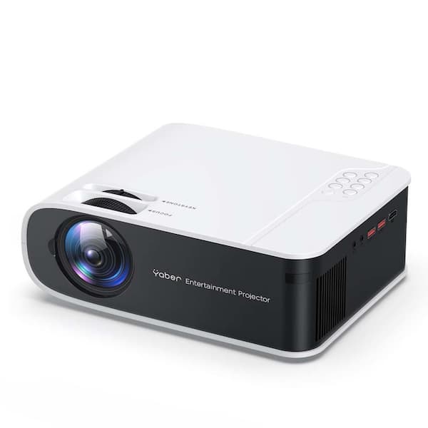 Proyector - Proyector LED Mini proyector portátil 1080P HD Home Projection  SYNTEK, 1920 x 1080 píxeles, HD, Blanco