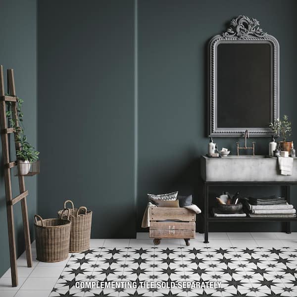 Stella Nero 9-3/4 in. x 9-3/4 in. Porcelain Floor and Wall Tile (10.88 sq. ft./Case)