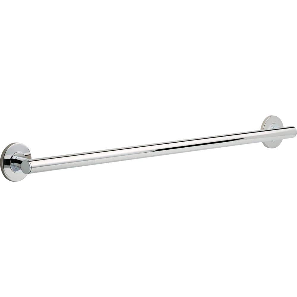 40" Polished Chrome Stainless Steel Wall Mounted Grab Bar Set