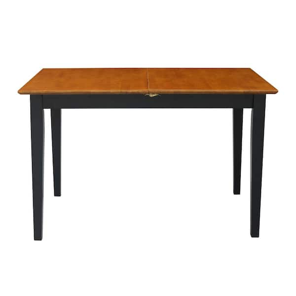 Black dining best sale table with leaf