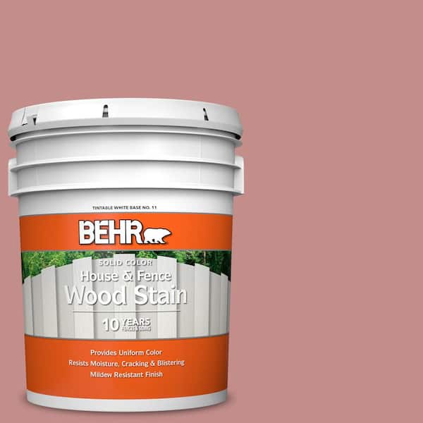 BEHR 5 gal. #BIC-32 Grand Sunset Solid Color House and Fence Exterior Wood Stain