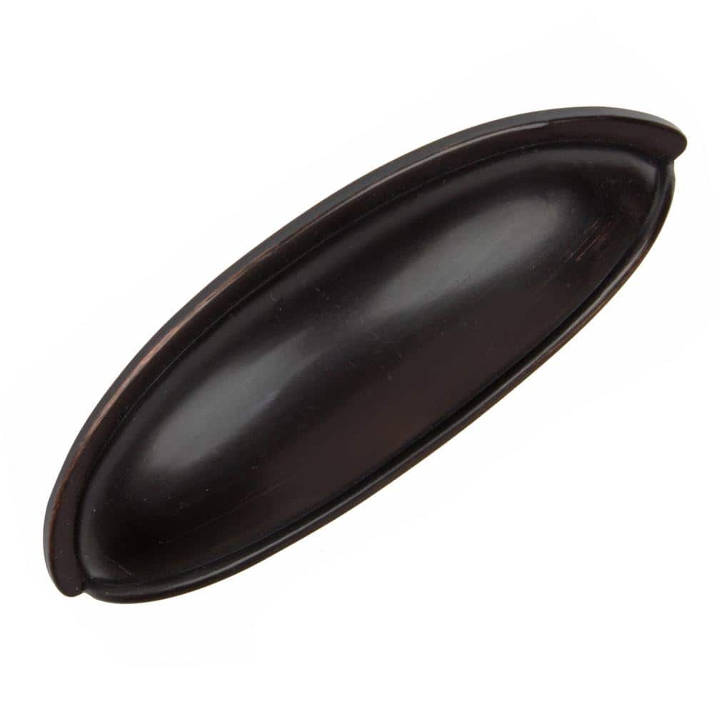 Oil Rubbed Bronze Steel Cup Pull with Mounting Hardware