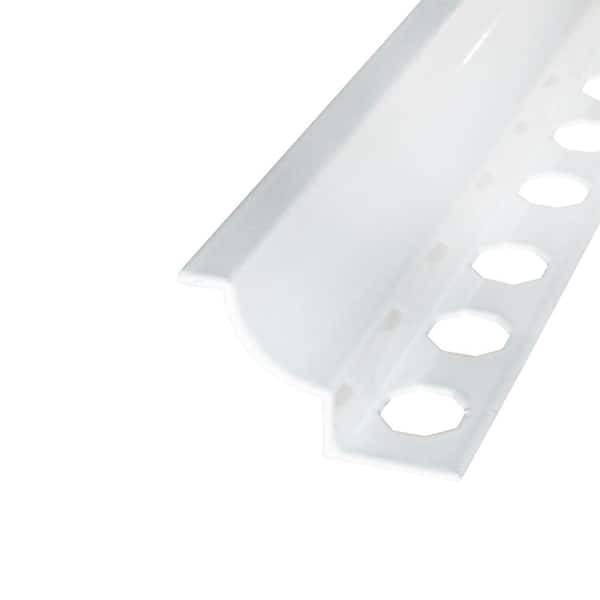 EMAC Novoescocia 5 White 7/16 in. x 98-1/2 in. Aluminum Tile Edging Trim