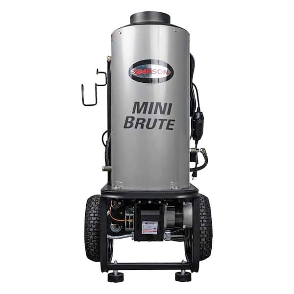 SIMPSON Mini Brute 1500 PSI 1.8 GPM Electric Hot Water Pressure Washer with 120V Heavy-Duty Induction Motor System