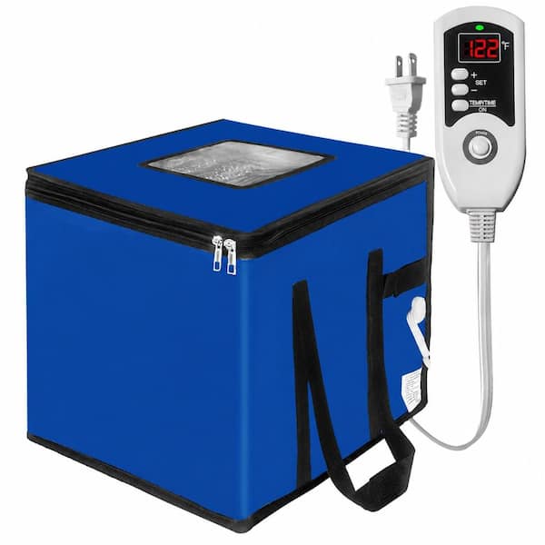 Foldable Dough Proofing Box with Temp Control and 96-Hour Timer, Blue, 20 L Oxford Fabric