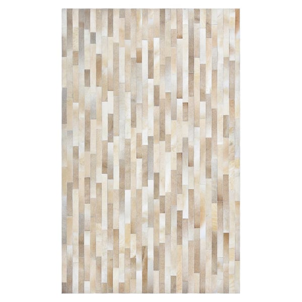Solo Rugs Arezoo Brown 5 ft. x 8 ft. Contemporary Cowhide Area Rug