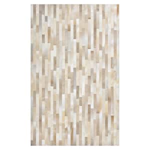 Arezoo Brown 8 ft. x 10 ft. Contemporary Cowhide Area Rug