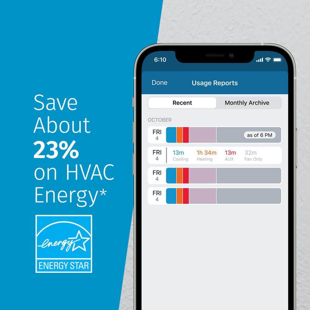 Sensi Touch Black Programmable Wi-Fi Smart Thermostat