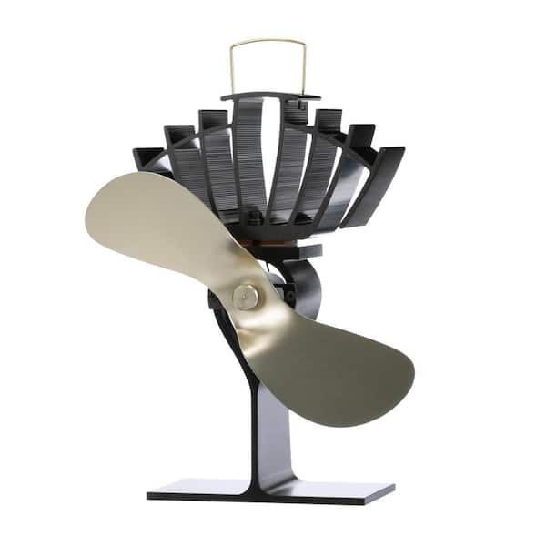 Stove Fan- Heat Powered Fan for Wood Burning Stoves or Fireplaces, Disperses Warm Air Through House by Home-Complete