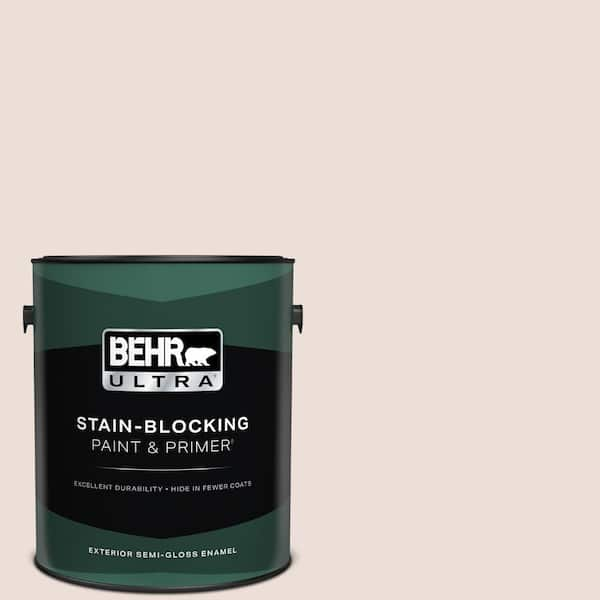 BEHR ULTRA 1 gal. #N160-1 Cameo Stone Semi-Gloss Enamel Exterior Paint & Primer