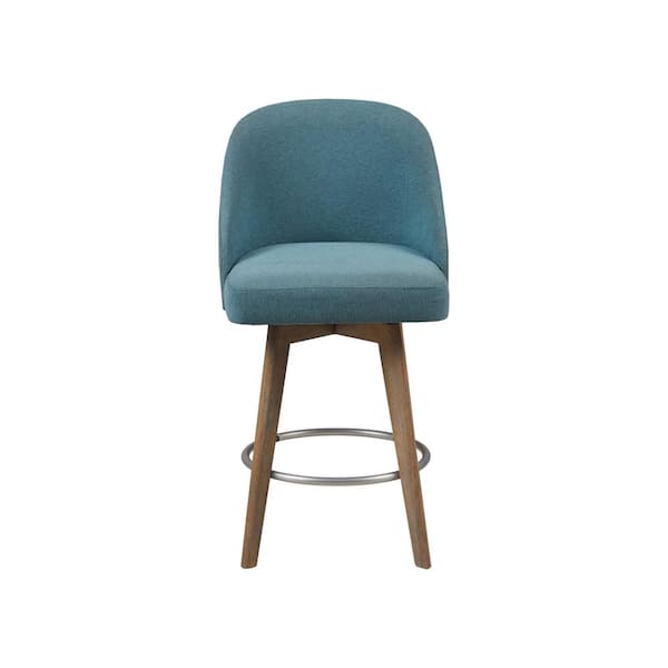 Walsh Blue 20 in. W x 23 in. D x 38.5 in. H Wood Counter Stool With Swivel Seat