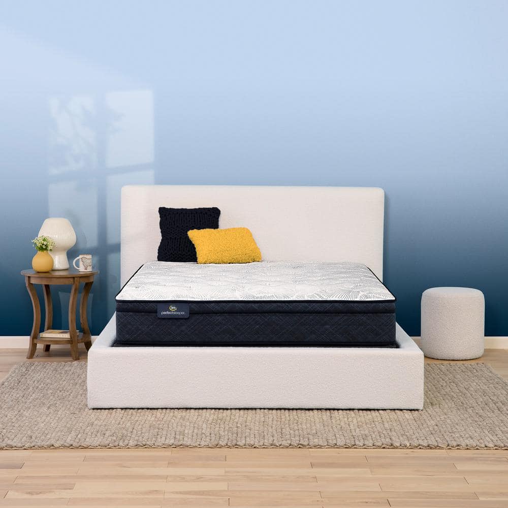 Serta Perfect Sleeper MidSummer Nights Twin Plush Euro Top 11.0 in. Mattress Set with 9 in. Foundation