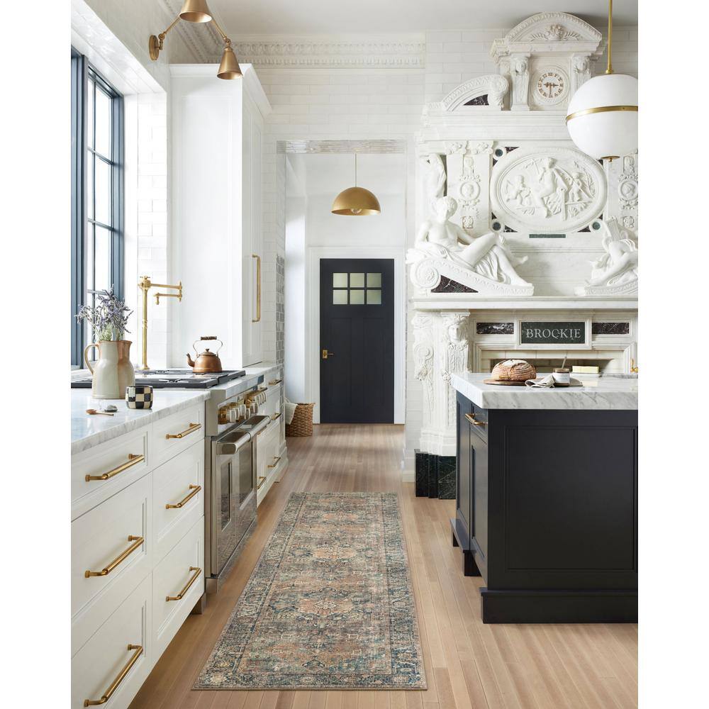 Margot Terracotta and Lagoon Bohemian Vintage Area Rug