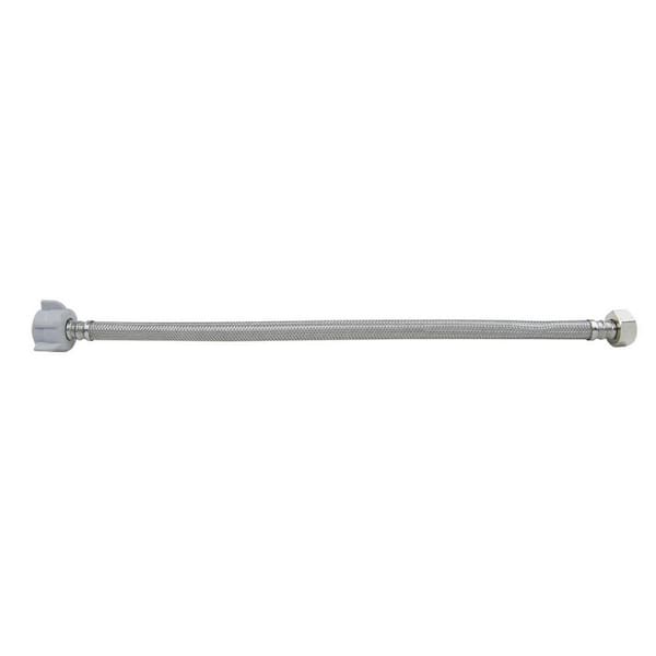 Plumbshop 1/2 in. FIP x 7/8 in. Ballcock Nut x 16 in. Braided Stainless Steel Toilet Supply Line