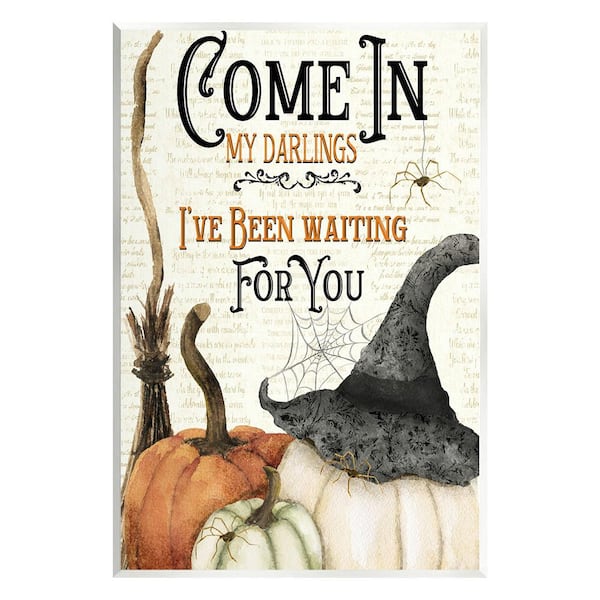 Stupell Industries Come In Spooky Halloween by Deane Beesley 1-Piece Unframed Graphic Print Typography Poster Art Print 15 in. x 10 in.