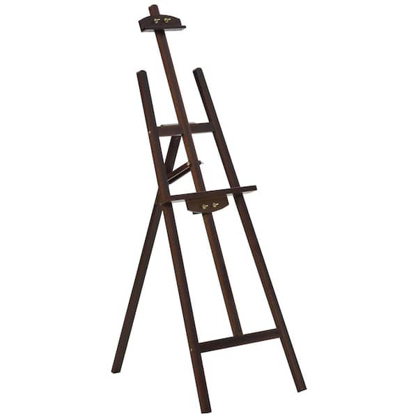 Homcom 55 In Brown Beech Wood, Wooden Easel Instructions Pdf