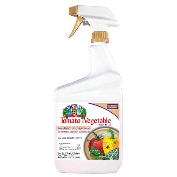 Bonide Captain Jack's Tomato and Vegetable Spray, 32 oz. Ready-to-Use Spray, Insect and Disease Control for Organic Gardening