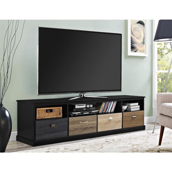 Altra Furniture Blackburn Black Storage Entertainment Center