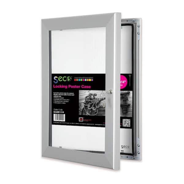 SECO 11 in. x 14 in. Silver Locking Poster Case