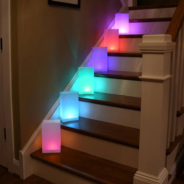 LUMABASE - Battery Operated Luminaria Kit with Timer - Color Changing (6-Count)