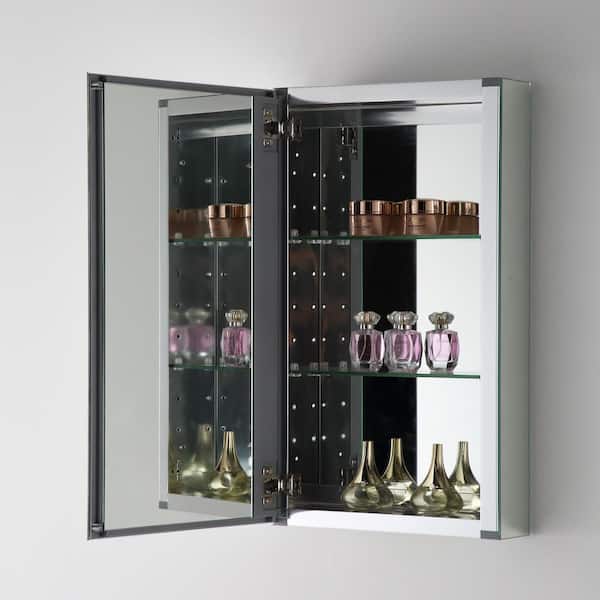 15 in. W x 52 in. H x 5 in. D Frameless Recessed or Surface-Mounted Bathroom Medicine Cabinet 15 in. W x 52 in. H x 5 in. D Frameless Recessed or Surface-Mounted Bathroom Medicine Cabinet