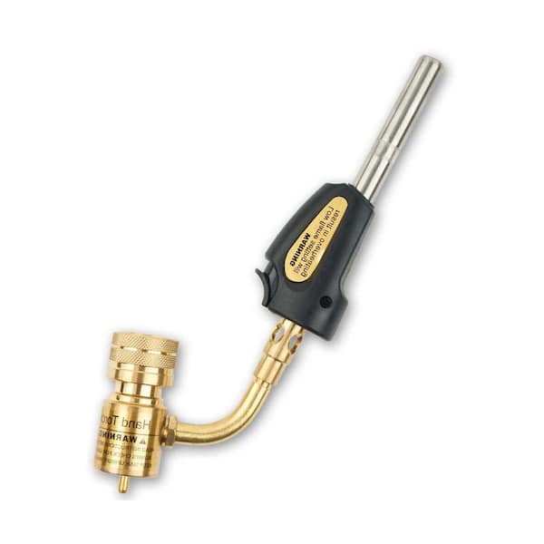 Stainless Steel Head Gas Torch with 360° Swivel Flexible Flame Direction for Soldering Brazing Piece