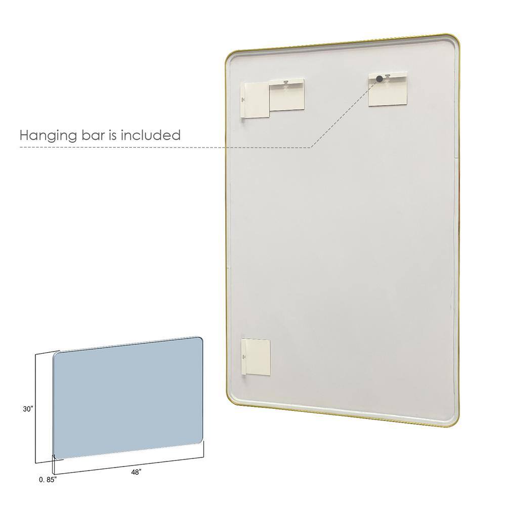 Eleganza 48" Gold & Silver Aluminum Rectangular Vanity Mirror
