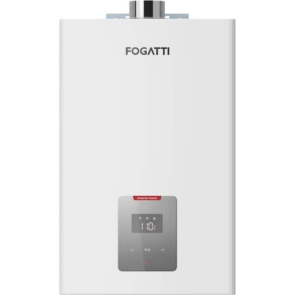 FOGATTI InstaGas Classic CS120 5.1 GPM 120,000-BTU Residential Propane Gas Tankless Water Heater, Indoor White
