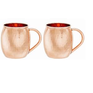 16 oz. Hammered Solid Copper Mule Mug (Set of 2)