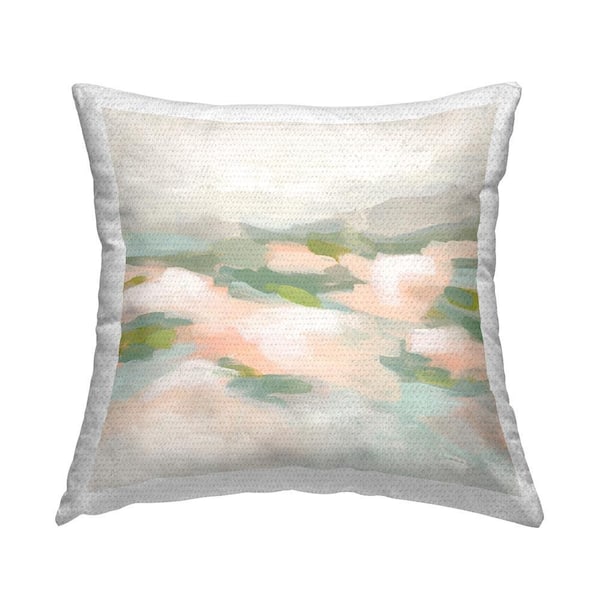 Stupell Industries Muted Pink Landscape Outdoor Printed Throw Pillow by June Erica Vess