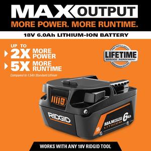 18V 6.0 Ah MAX Output Lithium-Ion Batteries (2-Pack)
