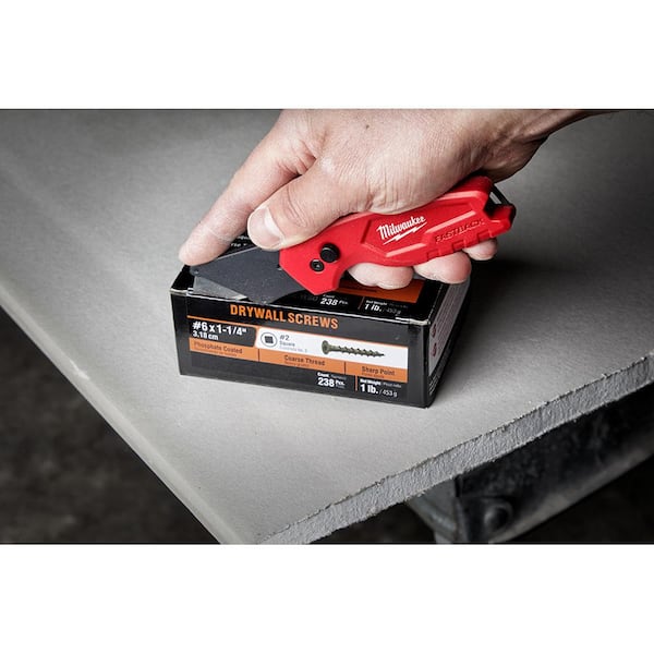 Milwaukee - FASTBACK Compact Folding Utility Knife with General Purpose Blade (3-Pack)