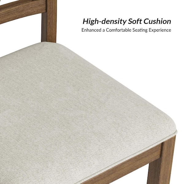 JAYDEN CREATION Aitana Rustic Farmhouse Walnut Solid Wood Dining