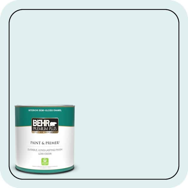 BEHR PREMIUM PLUS 1 qt. #M480-1 Helium Semi-Gloss Enamel Low Odor Interior Paint & Primer
