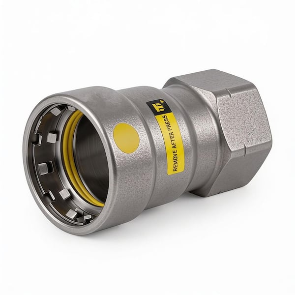 1-1/4 in. x 1 in. Carbon Steel Press x FPT Reducing Female Adapter HNBR Gas