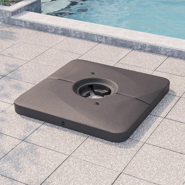 Heavy-Duty Cantilever Base Patio Umbrella Base From 8 ft. x 12 ft., Up to 320 lbs. in Dark Brown