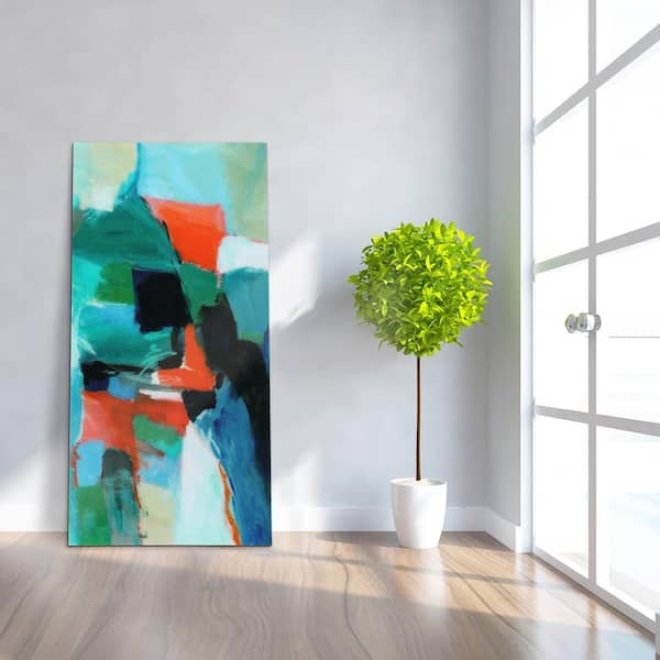 "Color Splash" Frameless Free Floating Tempered Art Glass by EAD Art Coop Wall Art